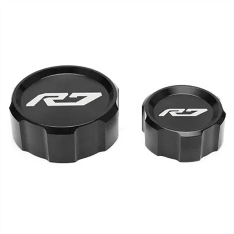 FUYRHP Ölbehälter Fluid Cap Für Y&amaha YZF R7 YZF-R7 YZFR7 2021 2022 Zubehör Motorrad Vorne Hinten Bremsflüssigkeitsbehälterdeckel Zylinderabdeckung Aluminium von FUYRHP