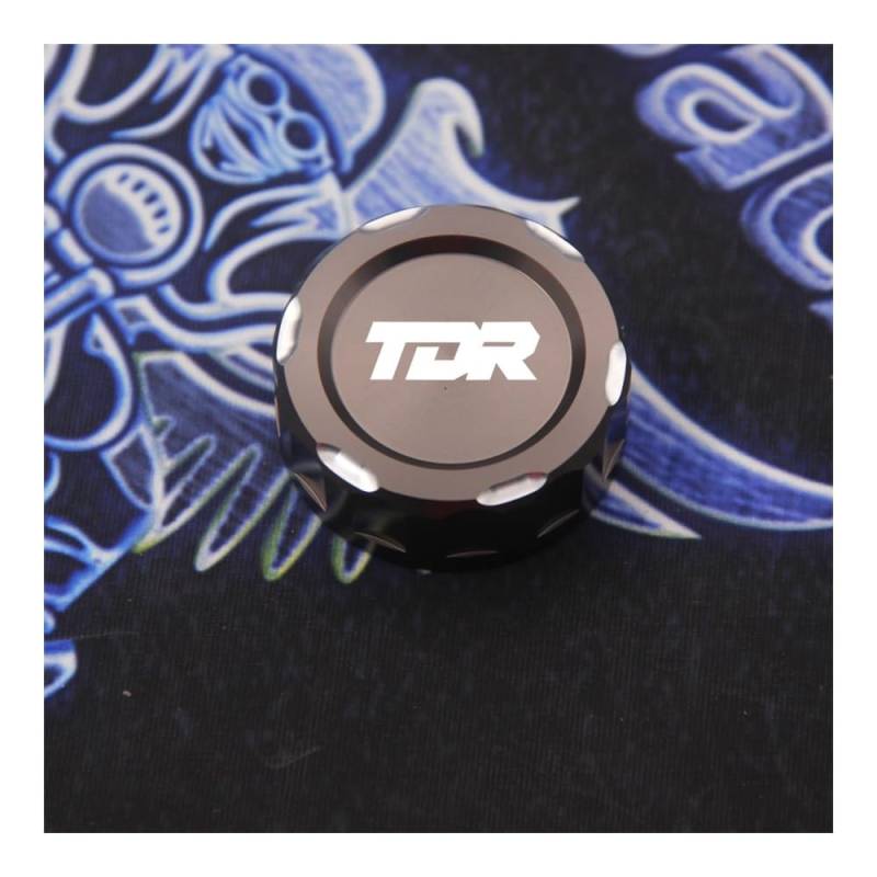 FUYRHP Ölbehälter Fluid Cap Motorrad CNC Hinten Brems Flüssigkeit Öl Reservoir Abdeckung Kappe Für Y&amaha TDR 125 TDR125 1993-2002 (1994 1995 1996 1997 1998 1999 2000 von FUYRHP