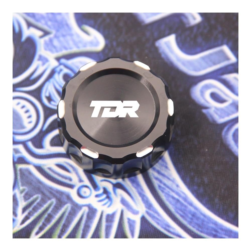 FUYRHP Ölbehälter Fluid Cap Motorrad CNC Hinten Brems Flüssigkeit Öl Reservoir Abdeckung Kappe Für Y&amaha TDR 125 TDR125 1993-2002 (1994 1995 1996 1997 1998 1999 2000 von FUYRHP