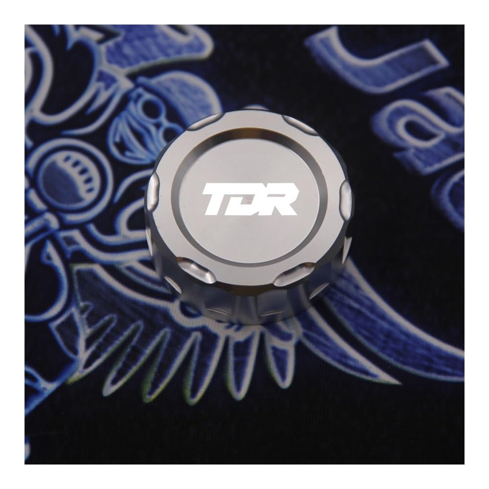 FUYRHP Ölbehälter Fluid Cap Motorrad CNC Hinten Brems Flüssigkeit Öl Reservoir Abdeckung Kappe Für Y&amaha TDR 125 TDR125 1993-2002 (1994 1995 1996 1997 1998 1999 2000 von FUYRHP