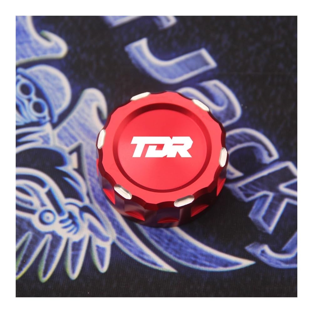 FUYRHP Ölbehälter Fluid Cap Motorrad CNC Hinten Brems Flüssigkeit Öl Reservoir Abdeckung Kappe Für Y&amaha TDR 125 TDR125 1993-2002 (1994 1995 1996 1997 1998 1999 2000 von FUYRHP