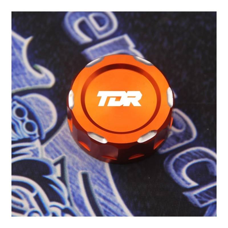 FUYRHP Ölbehälter Fluid Cap Motorrad CNC Hinten Brems Flüssigkeit Öl Reservoir Abdeckung Kappe Für Y&amaha TDR 125 TDR125 1993-2002 (1994 1995 1996 1997 1998 1999 2000 von FUYRHP