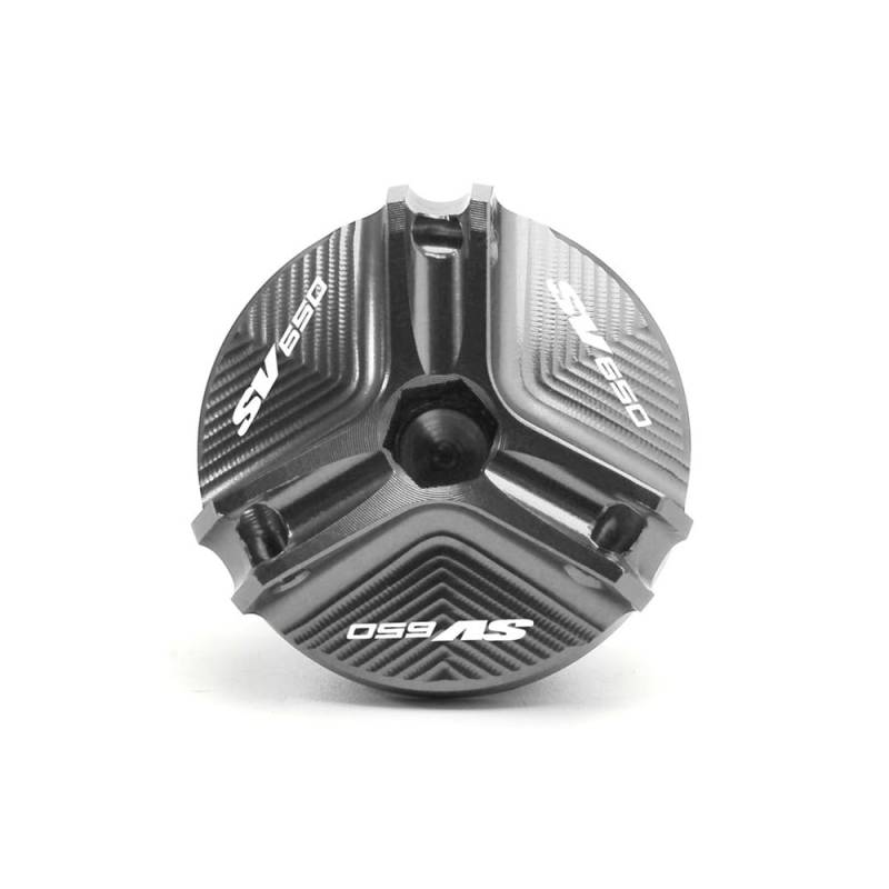 FUYRHP Ölbehälter Fluid Cap Motorrad CNC Vorderrad-Bremsflüssigkeitsbehälter-Abdeckung Für S&uzuki SV650 X/S/A SV 650 1999–2022 SV1000 Motoröl-Einfülldeckel von FUYRHP