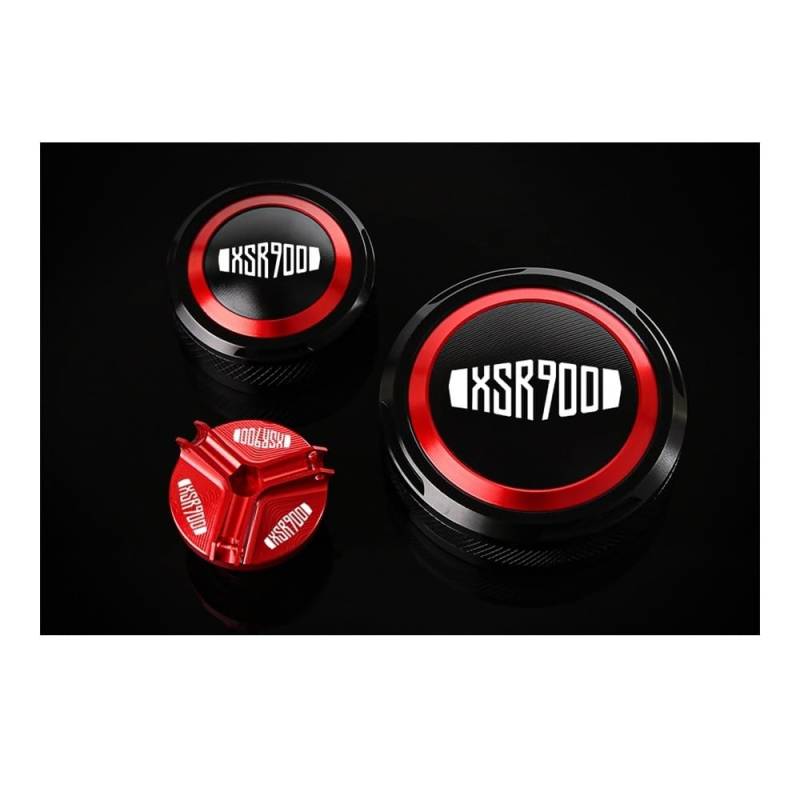 FUYRHP Ölbehälter Fluid Cap Motorrad Zubehör Hinten Und Vorne Brems Flüssigkeit Reservoir Kappe Öl Füllstoff Kappe Für Y&amaha XSR700 XSR900 XSR 700 900 2021 2022 2023 + von FUYRHP