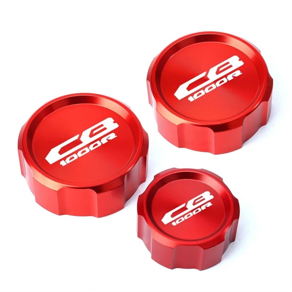 FUYRHP Ölbehälter Fluid Cap Motorradteile Für CB1000 R 2009–2016 CB 1000R CB1000R CNC Vorne Und Hinten Bremsflüssigkeitszylinder Master-Reservoir-Abdeckkappe von FUYRHP