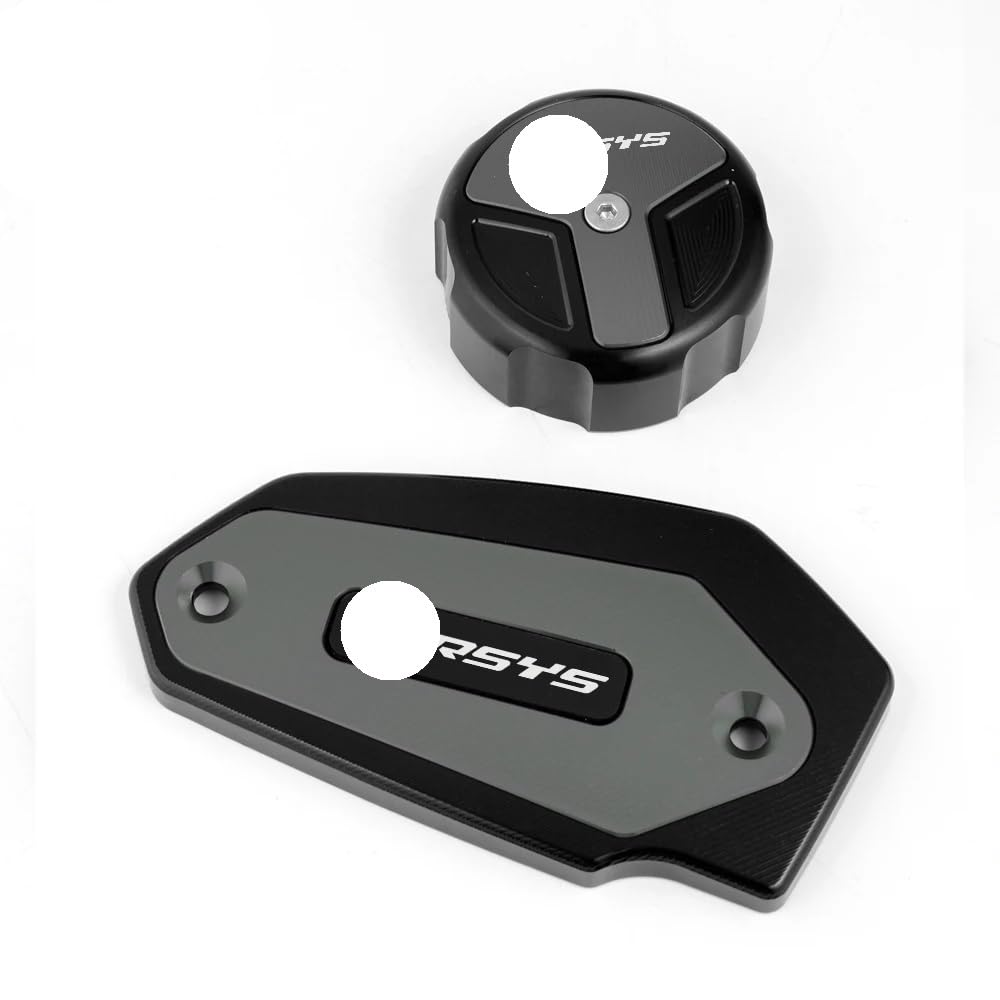 FUYRHP Ölbehälter Fluid Cap Motorradzubehör CNC Vorder- Und Hinterbremsflüssigkeitszylinder-Hauptbehälter-Abdeckkappe Für K&awasaki VE&RS&YS 650 1000 von FUYRHP