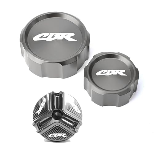 Ölbehälter Fluid Cap Für CBR1000RR 2004-2019 Motorrad CNC Aluminium Vorne Und Hinten Brems Reservoir Flüssigkeit Zylinder Abdeckung Motoröl Filter Kappe von FUYRHP