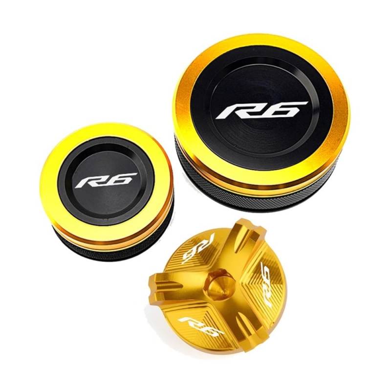 Ölbehälter Fluid Cap Vorderradbremse Kupplungsflüssigkeitsbehälter-Abdeckkappe Für YA&MAHA YZFR6 YZF-R6 YZF R6 2010–2023 2022 2021 2020 2019 Motorradzubehör von FUYRHP