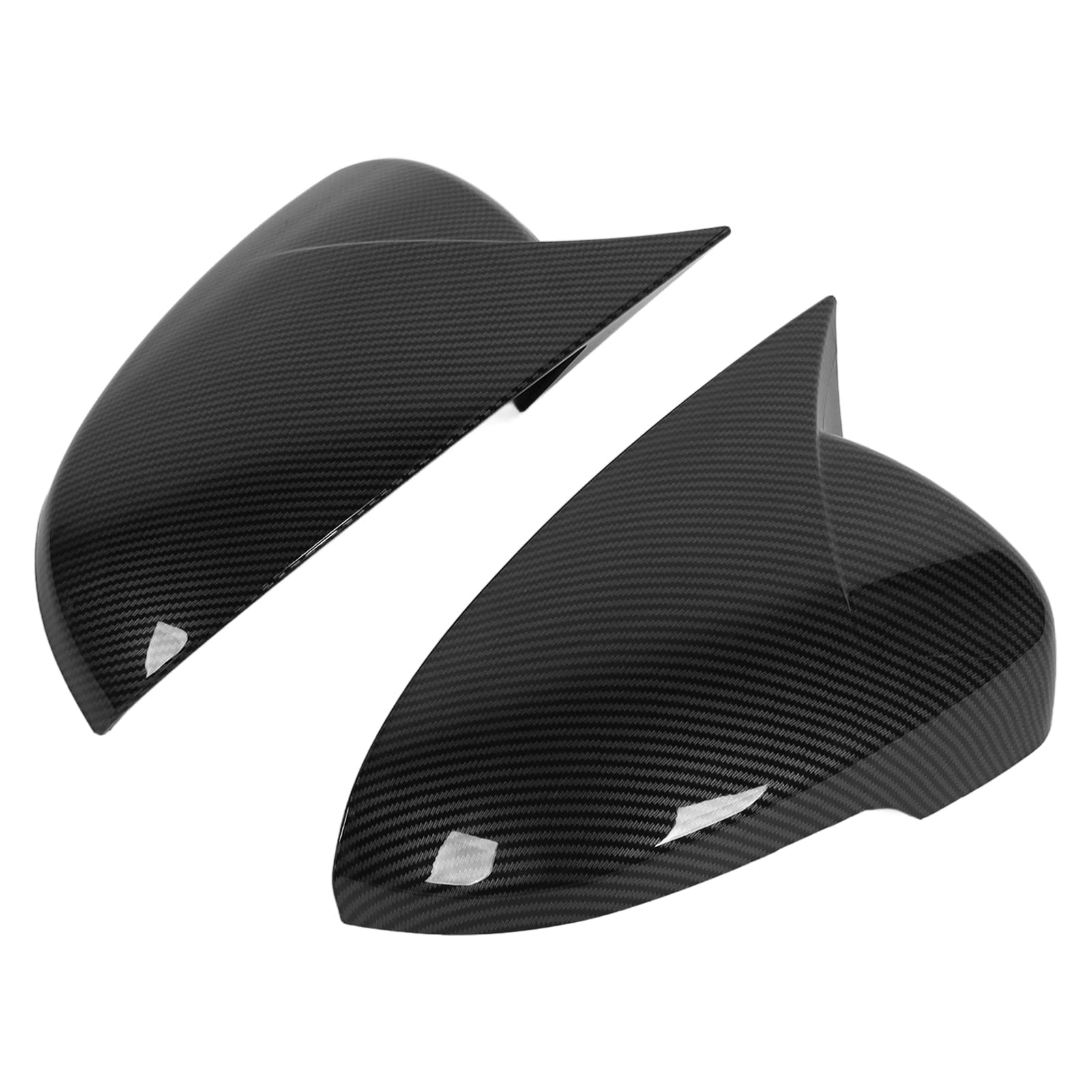 Horn Shape Door Mirror Covers - Sporty and ABS for Tucson 2019-2020 - Install for Car Enthusiasts (Carbon Fiber Look) von FUZHUI