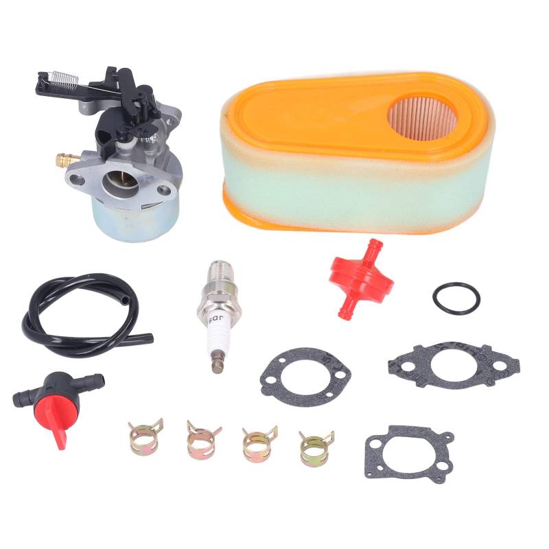 Carburateur, Carburetor with Air Filter Fuel Line Gasket Spark Plug Kit, Premium-Vergaser-Set, Vollständig Ausgestattet für 875 Exi 190 CC Rasenmäher, Steigerung der Leistung und Langlebigkeit von FUZHUI