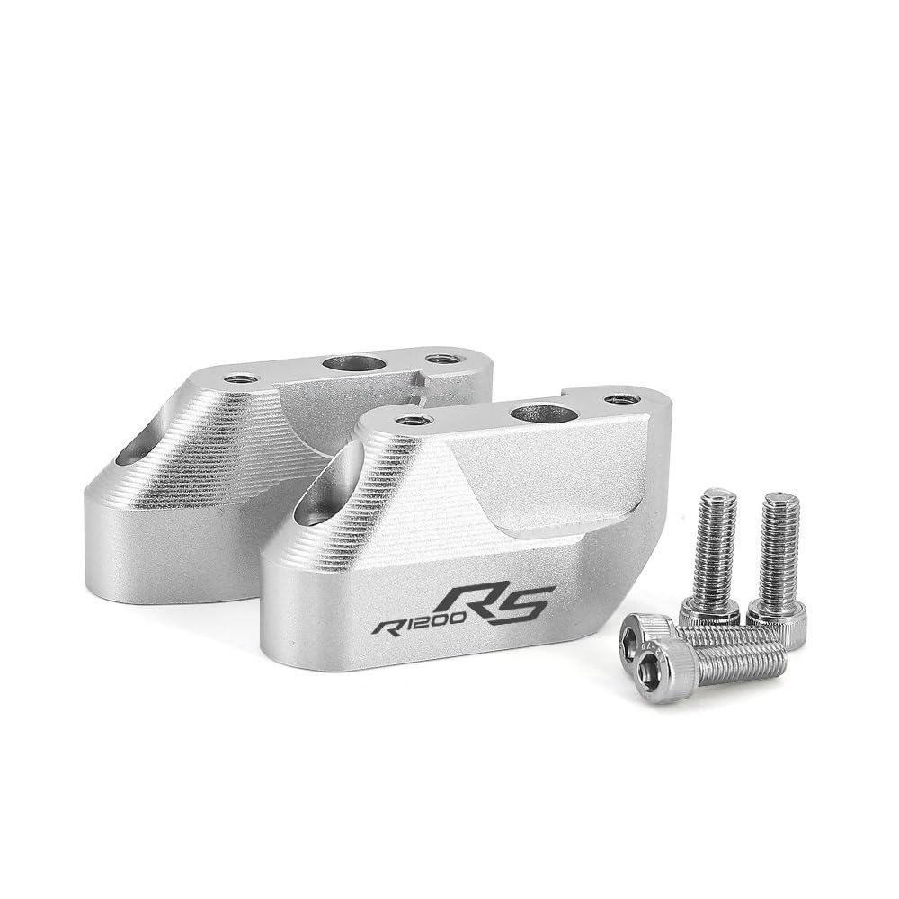 FVDHASVDO Motorrad Lenker Riser Motorrad Lenker Riser Clamp Zurück Bewegen Halterung Für B&MW R1200RS 2015-2020 R1250RS 2019-2021(Silver-R1200RS) von FVDHASVDO