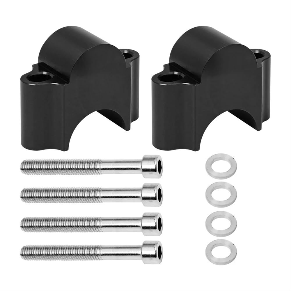 Motorrad Lenker Riser Motorrad Universal Lenker Riser Halterung Für H&ONDA Für B&MW Für Y&AMAHA Für Suzuki(22MM Black) von FVDHASVDO