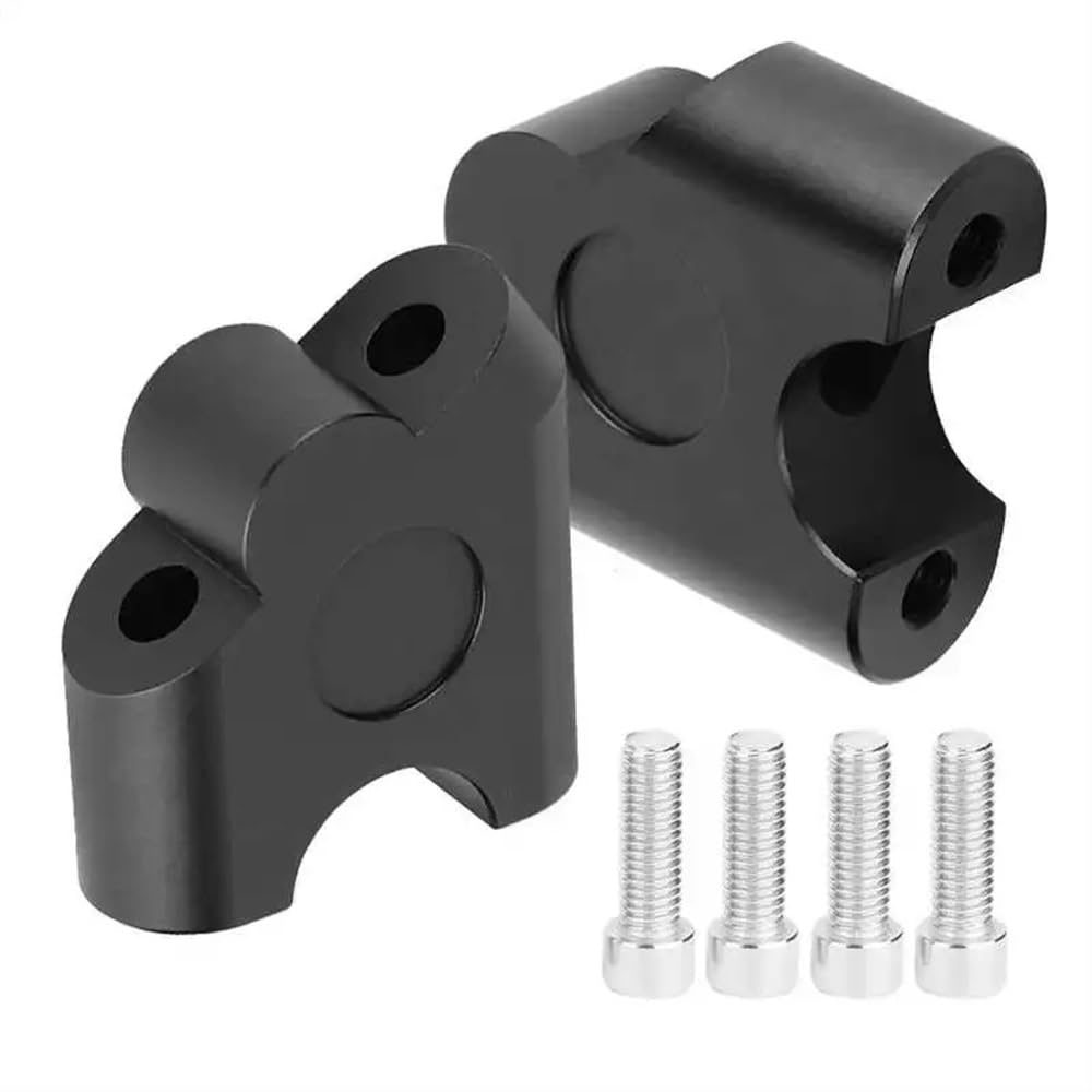 Motorrad Lenker Riser Universal Motorrad Griff Bar Riser Lenker Clamp Zurück Bewegen Halterung Für H&ONDA Für Y&AMAHA Für KA&WA&SAKI(Black) von FVDHASVDO