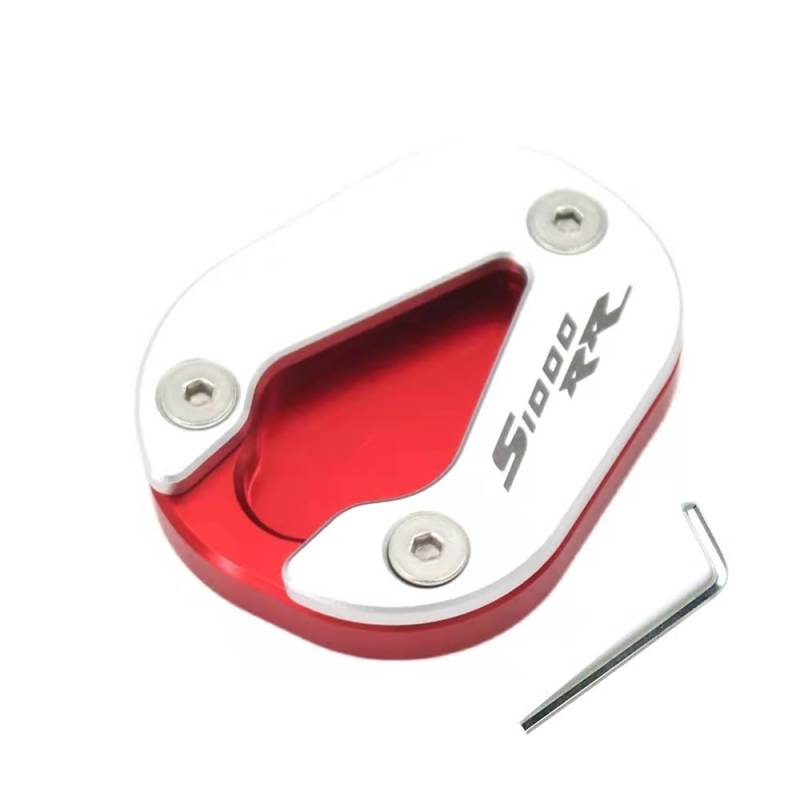 Seitenständer Vergrößerer Motorrad Für S1000RR 2019 2020 2021 CNC Aluminium Legierung Motorrad Seite Stehen PlateKickstand Verlängerung Pad Enlarger(Red 33) von FVDHASVDO