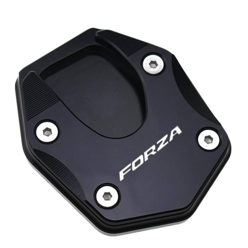 Seitenständer Vergrößerer Motorrad Motorrad Zubehör CNC Ständer Fuß Seite Stehen Verlängerung Pad Unterstützung Platte Für Forza 750 FORZA750 Forza750 2020-2022(BLACK7) von FVDHASVDO