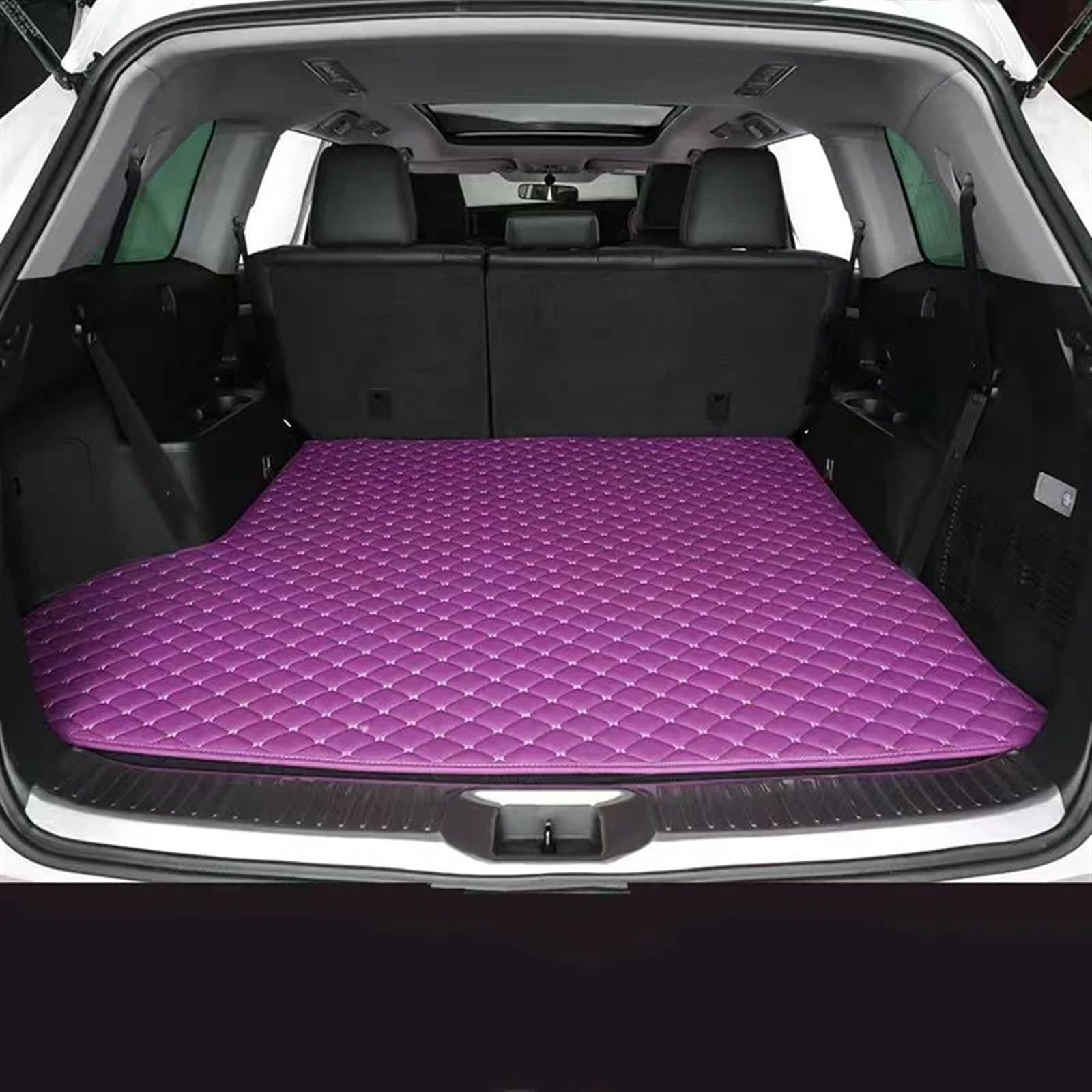 FVGOKMNA Auto Kofferraumwanne Kompatibel Mit Hyundai Für Palisade 6 Sitze 2021 2022 2023 Kofferraummatten Auto Kofferraum Fahrzeug Teppichzubehör Innenschutzpolster(Purple,Size2) von FVGOKMNA