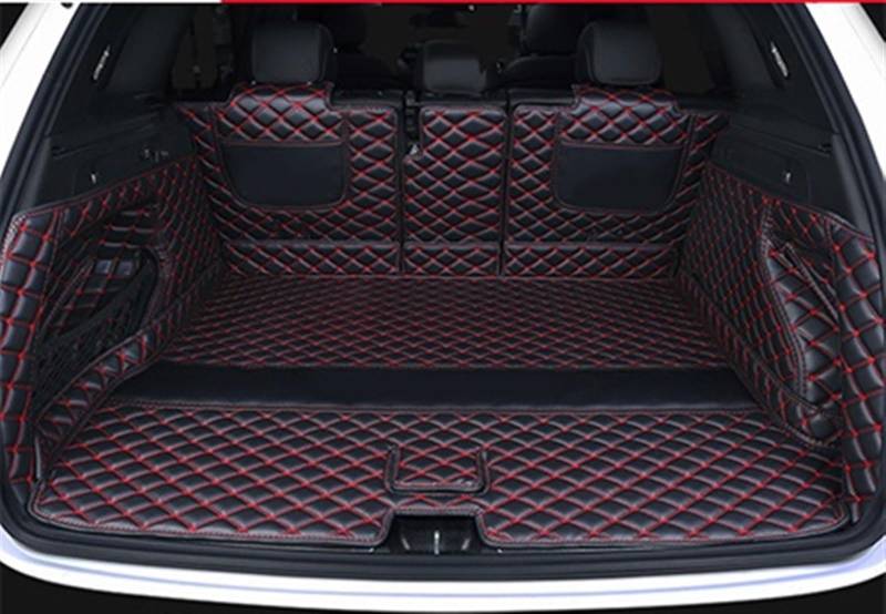 FVGOKMNA Auto Kofferraumwanne Kompatibel Mit Skoda Für Yeti 2013 2014 2015 2016 2017 Kofferraummatte Liner Zubehör Innenraum Kofferraum Bodenschutz Schutzablage Car Liner(Red) von FVGOKMNA