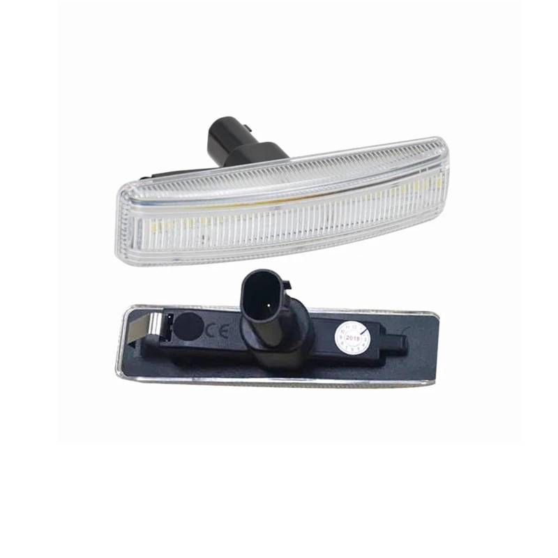 FVGOKMNA Seitenblinker Kompatibel Mit Land Für Rover Für Freelander 2 Für Discovery 3, 4, Geräucherte Oder Klare Linse, Vordere Seitenmarkierungsleuchte, Blinkerlampe(Clear Lens) von FVGOKMNA