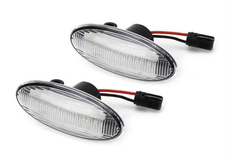 FVGOKMNA Seitenblinker Kompatibel Mit Nissan Für Qashqai 2007-2024 Für X-Trail 2007-2013 Für Juke F15 2010-2024 Auto Vorderseite Marker Bernstein Licht Blinker Lampe(Clear Lens) von FVGOKMNA