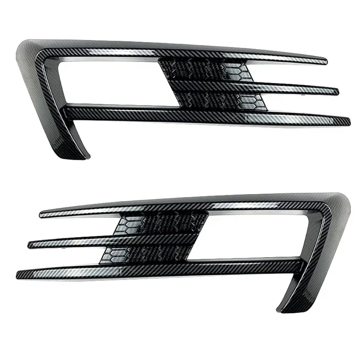 Nebelscheinwerfer Gitter Kompatibel Mit Vw Für Golf MK7 2013 2014 2015 2016 Frontstoßstange Nebelscheinwerfer Lampe Kühlergrill Abdeckung Trim Carbon Look Dekoration(Carbon Look) von FVGOKMNA