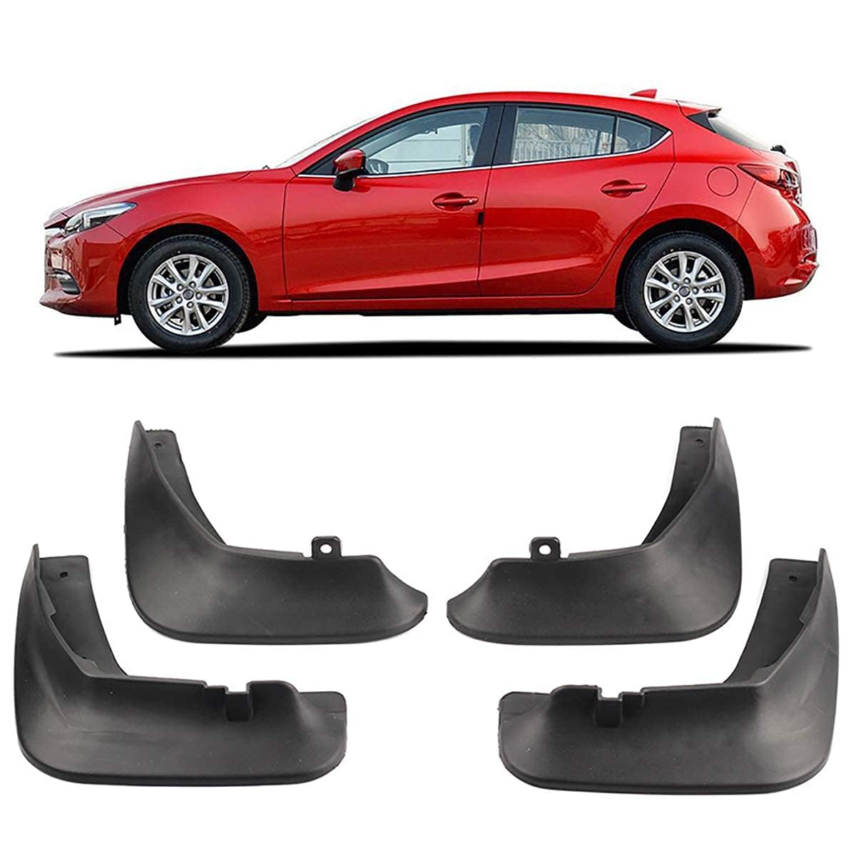 Auto Schmutzfänger für Mazda3 Axela 2013-2016,Kotflügel Vorne und Hinten Spritzschutz Kit Zubehör (4 Stück) von FWIW