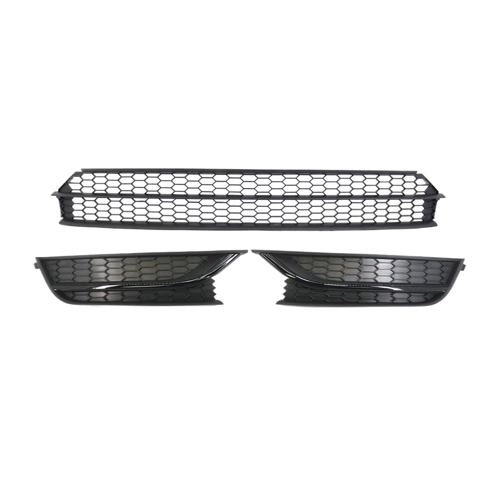 1 Paar Auto-Frontstoßstange, unterer Nebelscheinwerfer, Lüftungsgitter, Grill-Abdeckung, kompatibel for VW – Passat 2012, 2013, 2014, 2015, ABS, Schwarz, 561853667(3 PCS Gloss Black) von FWNERGUL