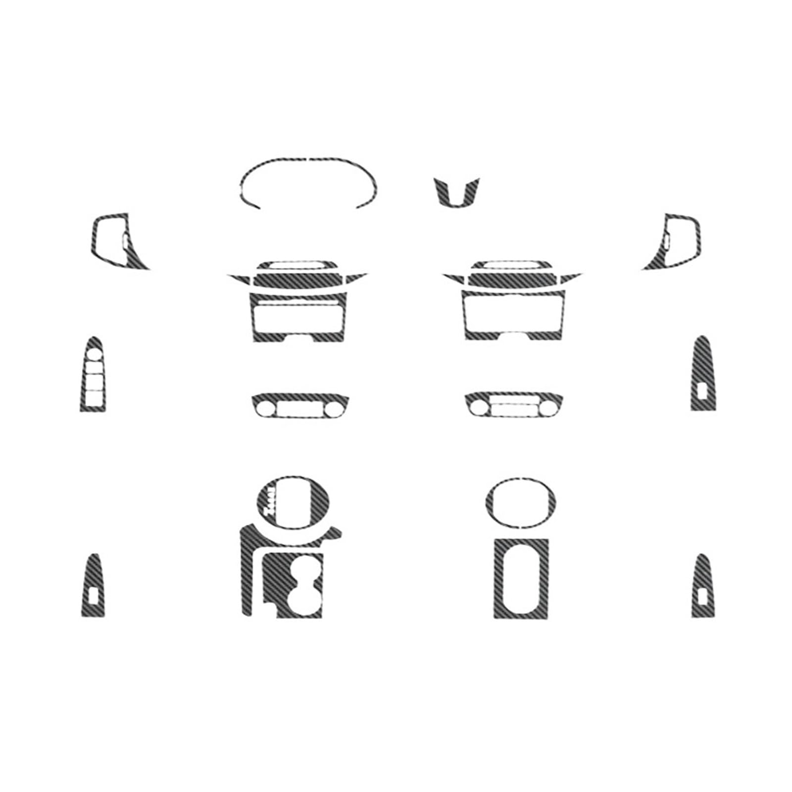 3D-Carbonfaser-Autoinnenraum-Mittelkonsole, Farbwechsel-Formaufkleber, Aufkleber, kompatibel mit Kia -Sportage R 2011-2015 von FWNERGUL