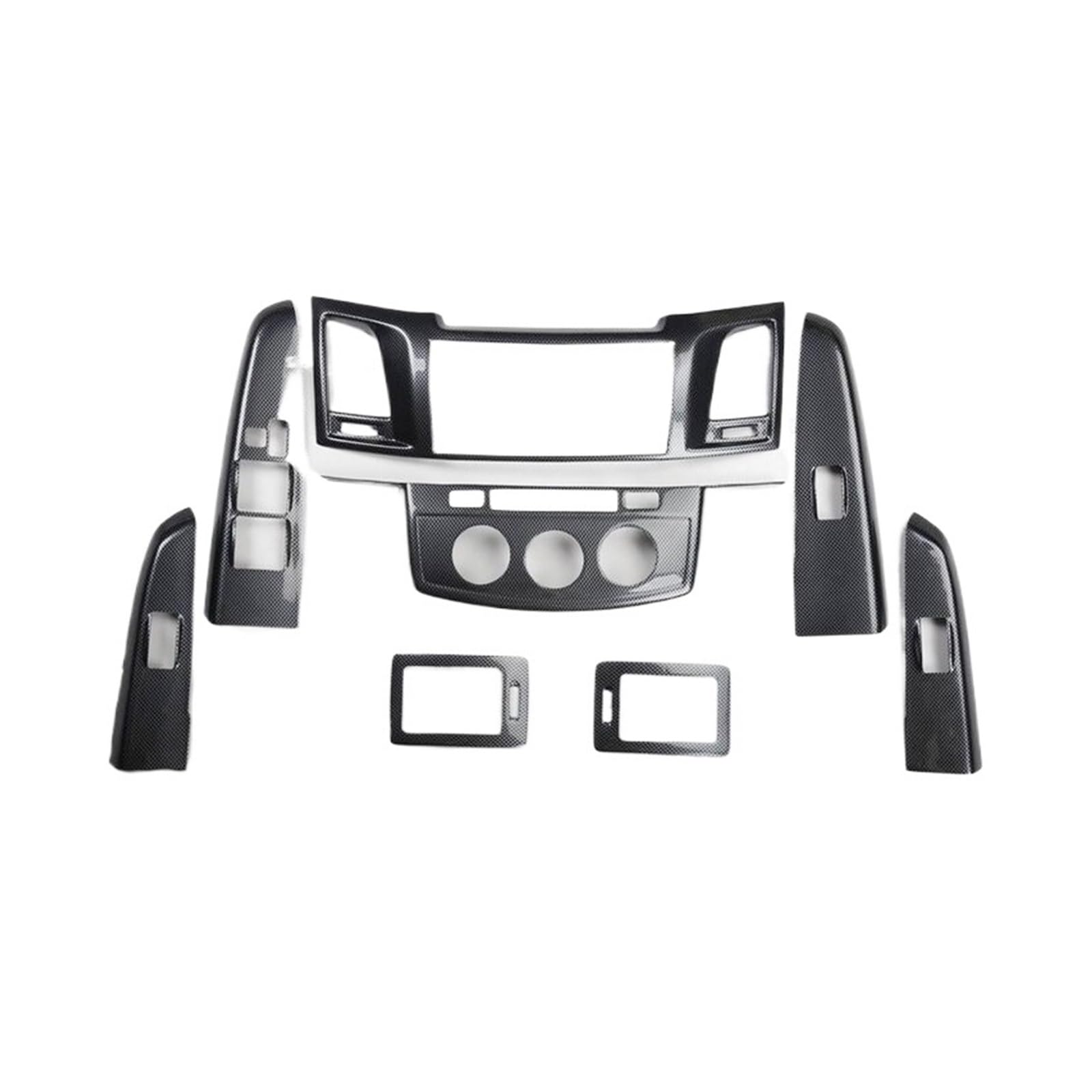 Abdeckungsaufkleber Kompatibel for Toyota -Hilux -Fortuner Auto-Styling 8 Stück Carbonfaser-Innenteile Dekorationsabdeckungsaufkleber(C Model) von FWNERGUL