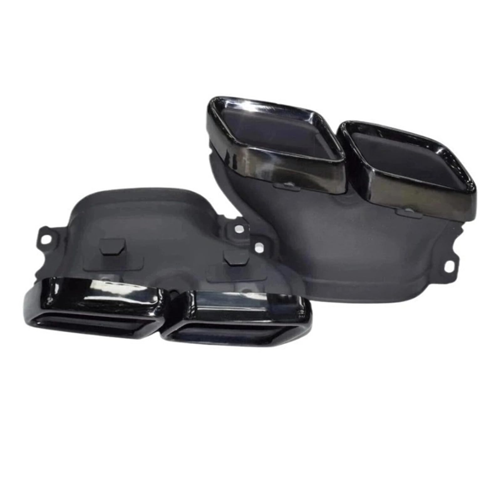 Auspuffblenden Schalldämpfer Kompatibel for Mercedes C63 W205 C200 C300 C260 C180 15-18 Jahre(Black) von FWNERGUL