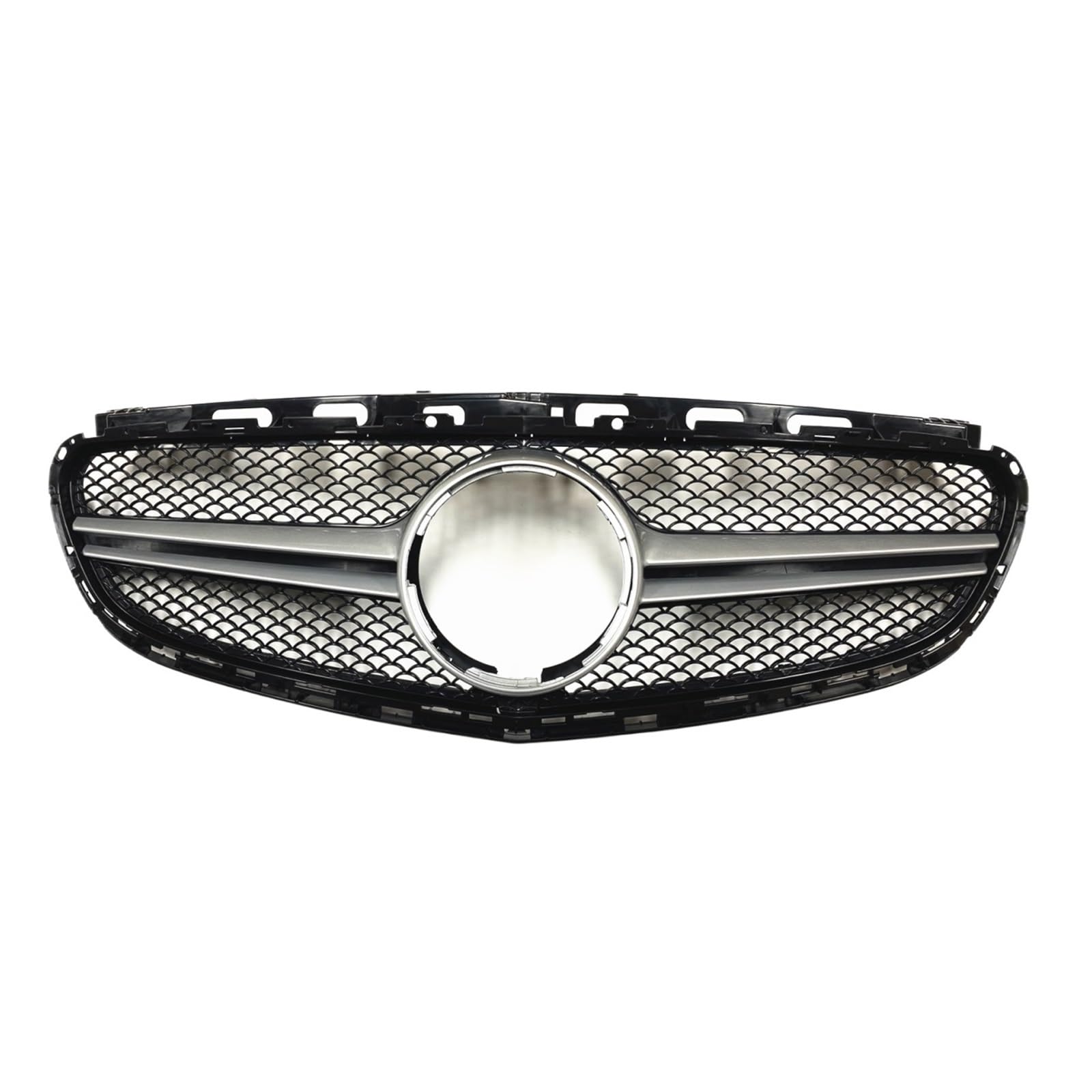 Auto-Frontgrill, obere Stoßstangenhaube, Netzgitter, kompatibel mit Mercedes-Benz E-Klasse W212 AMG 2014 2015 2016(Silver) von FWNERGUL