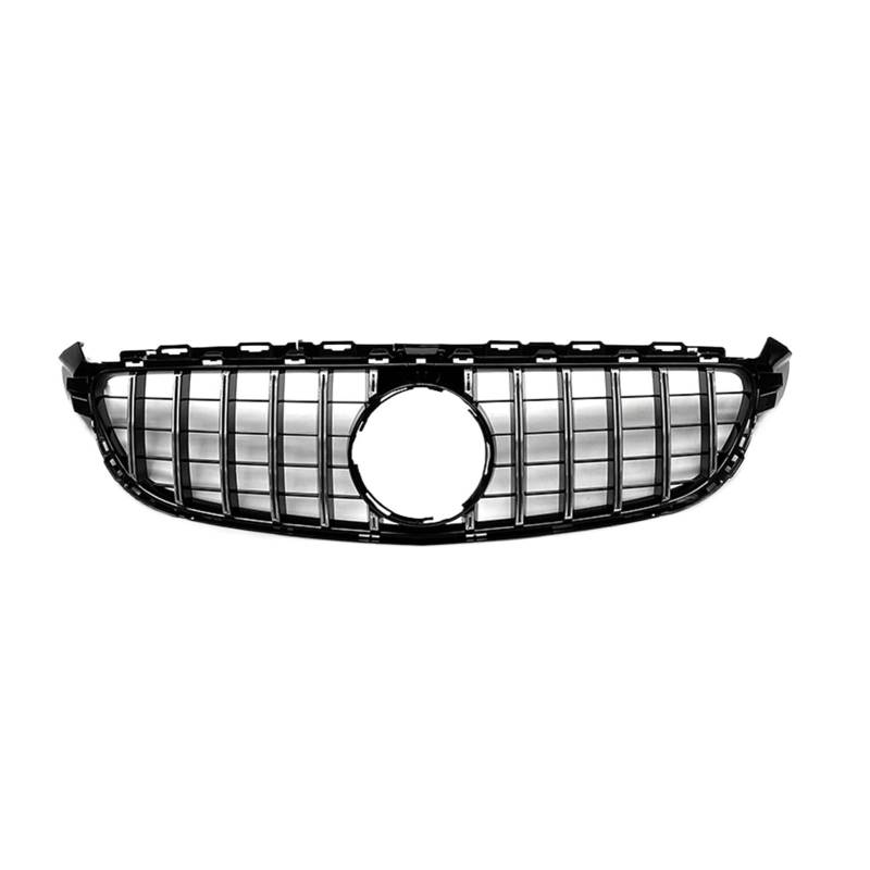 Auto Kühlergrill Oberen Stoßfänger Haube Mesh Grill W/Kamera Sensor Loch Auto Kit Kompatibel for Mercedes-Benz W205 C63 C63S AMG 2015-2018 GT R(Silver) von FWNERGUL