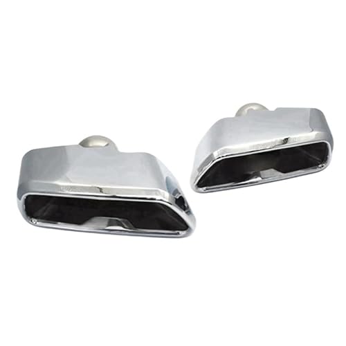 Autoauspuffanlage Schalldämpfer MP Style Square Port Auspuffendrohr Auto Kompatibel for BMW -5 Series G30 G38 540 530 2018 2019,B(Bright Silver) von FWNERGUL