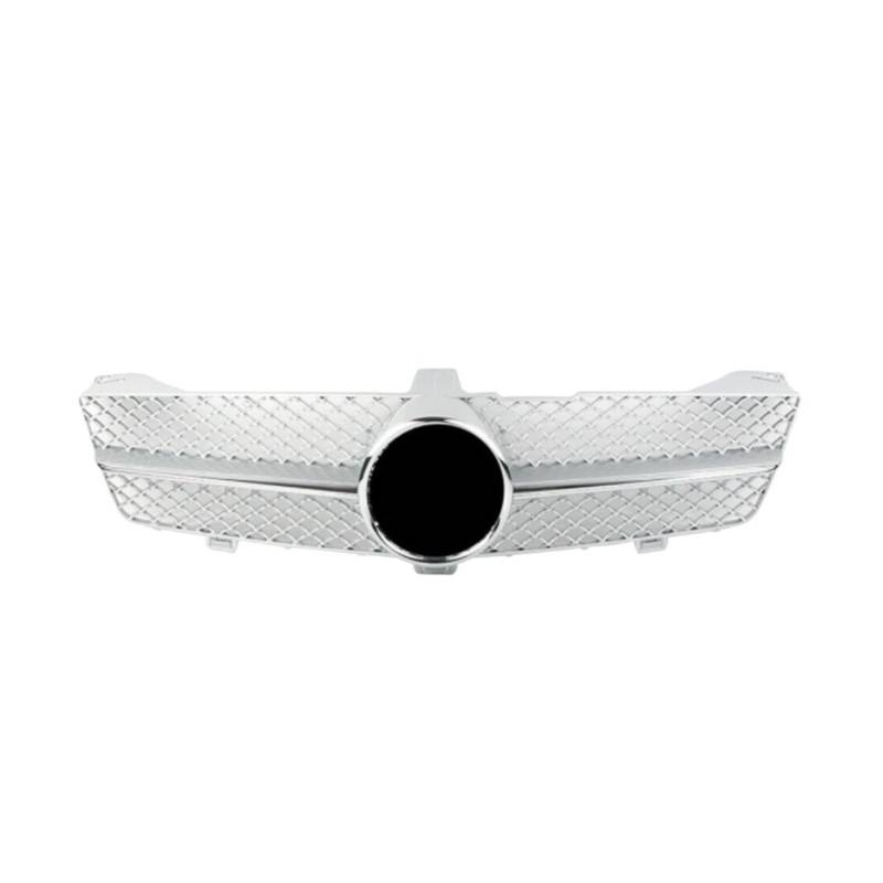 Autozubehör Frontstoßstange Oberer Kühlergrill Renngrill Kompatibel for Mercedes-Benz W219 CLS500 CLS600 2005 2006 2007 2008 (Mit Emblem)(Silver with Logo) von FWNERGUL