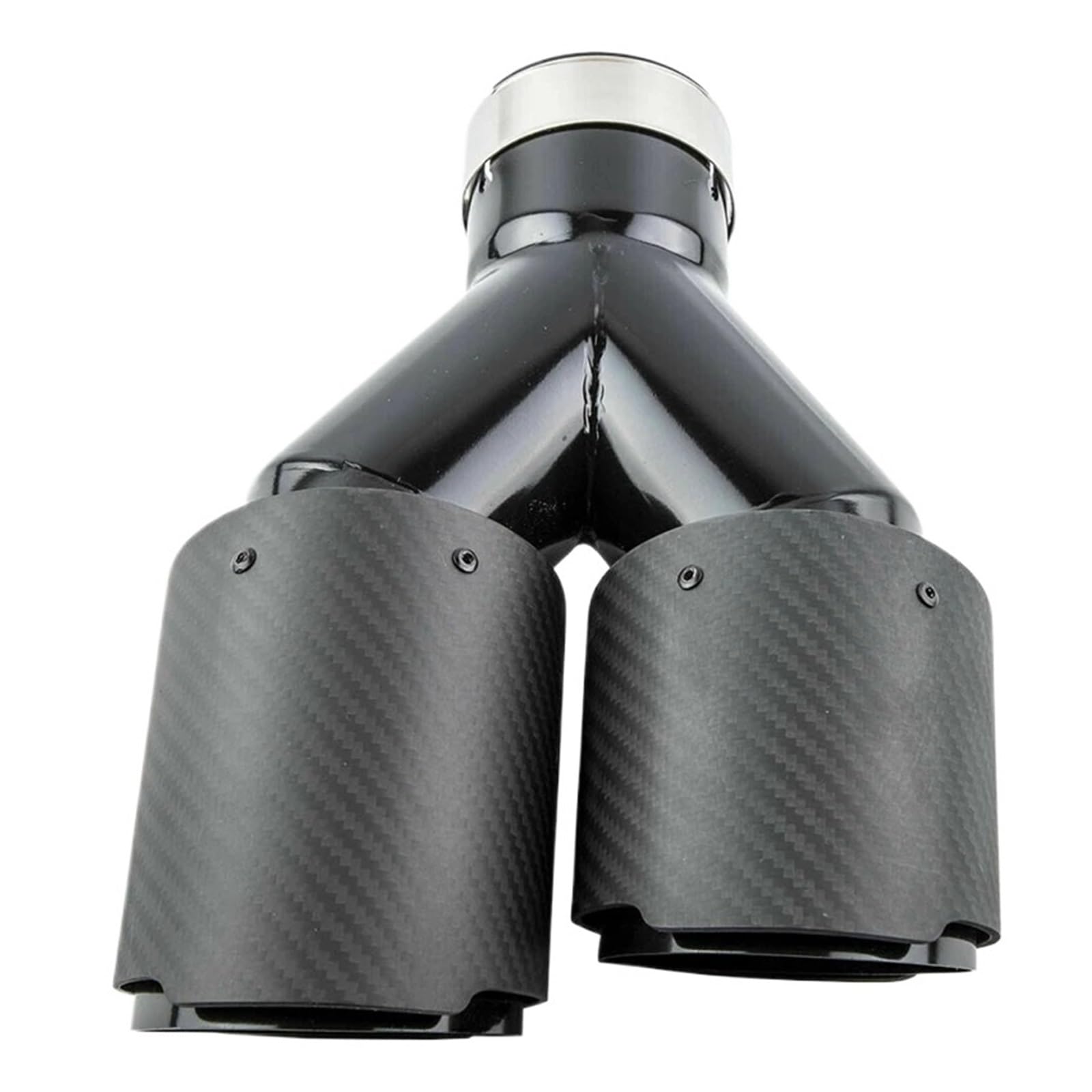 Carbon Fiber Universalspitze Y-Form Doppelausgang Autoauspuffanlage Rohrdüse Schalldämpfer Autoauspuffdiffusor Auto-Tuning(63mm-101mm) von FWNERGUL