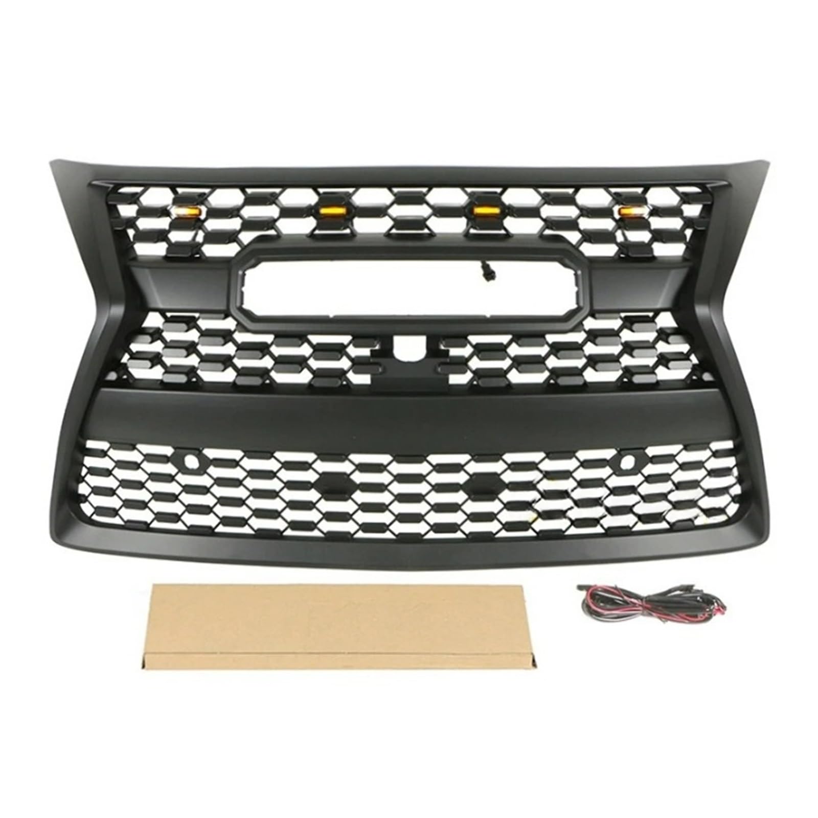 FWNERGUL Autoteile Grill mit Lichtern Frontstoßstangengrill Modifikation Zubehör Dekoration kompatibel for Lexus GX460/GX470 2014–2019 2015(with Lights) von FWNERGUL