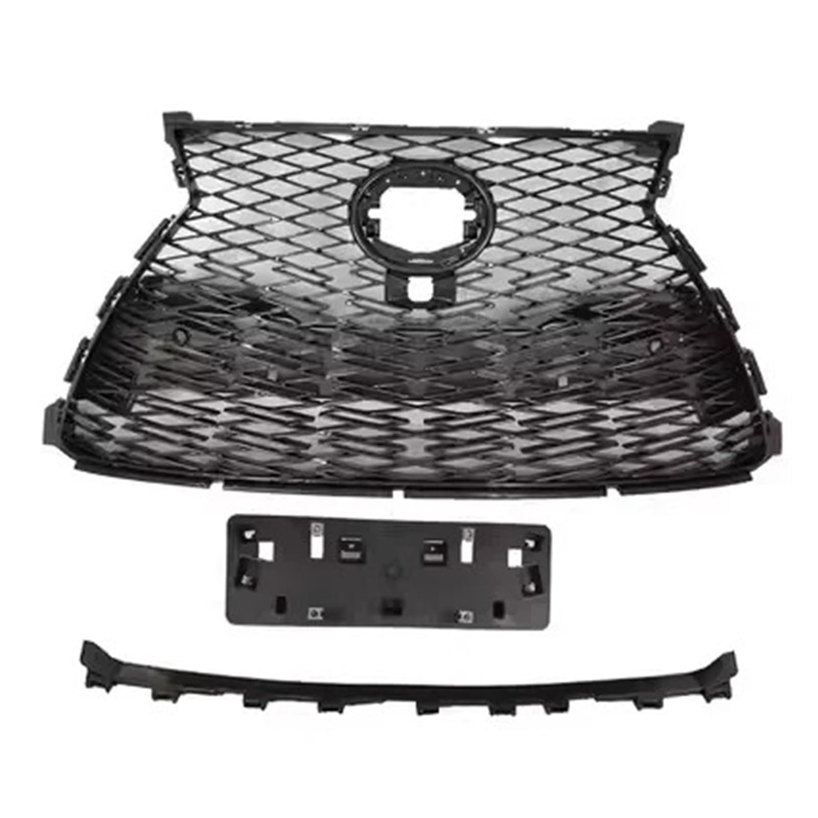 FWNERGUL Glänzend Schwarze Kühlergrills, kompatibel mit Lexus NX200/NX300 2015–2020, vordere Doppelnieren-Renngitter, Stoßstangen, Body-Kit, Motorhaube(Grille) von FWNERGUL