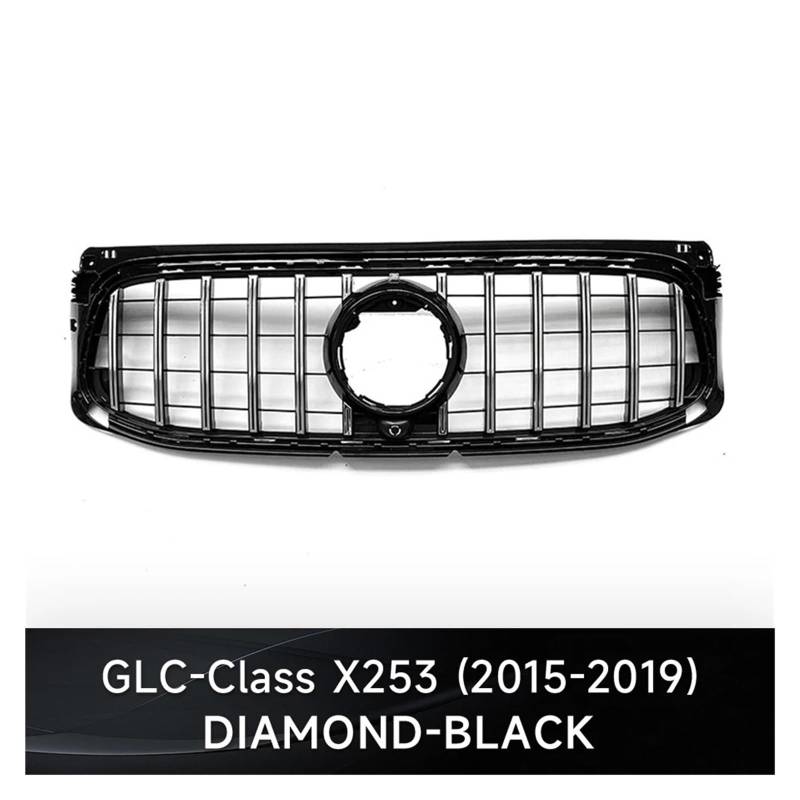 FWNERGUL Topteng Car Black GT Diamond Grille kompatibel for Mercedes-Benz GLC-Klasse X253 2015 2016 2017 2018 2019(Diamond BLK) von FWNERGUL