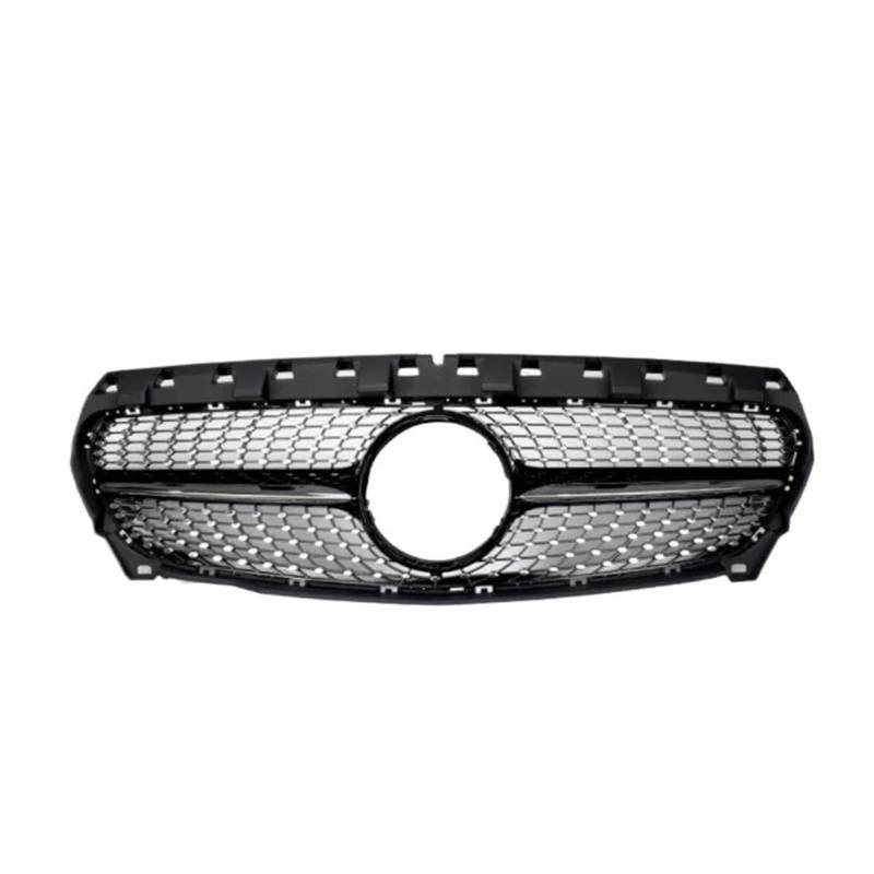 FWNERGUL W117 13–15 Frontstoßstangengrill kompatibel for Mercedes-Benz CLA-Klasse W117 2013–2015 Sport Racing Grill Diamond Facelift ABS Auto(Diamond Black) von FWNERGUL