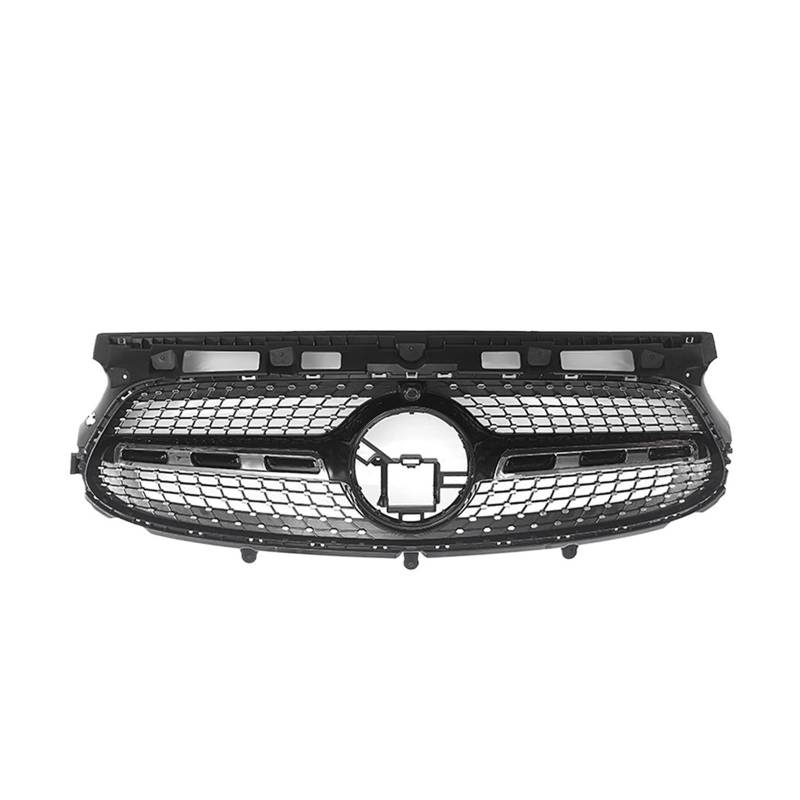 Glänzend schwarzer Frontgrill im GTR-Stil, kompatibel mit Mercedes-Benz GLA-Klasse H247 GLA35 GLA45 AMG 2020–2023, Front-Renngitter(D-Chrome Black) von FWNERGUL