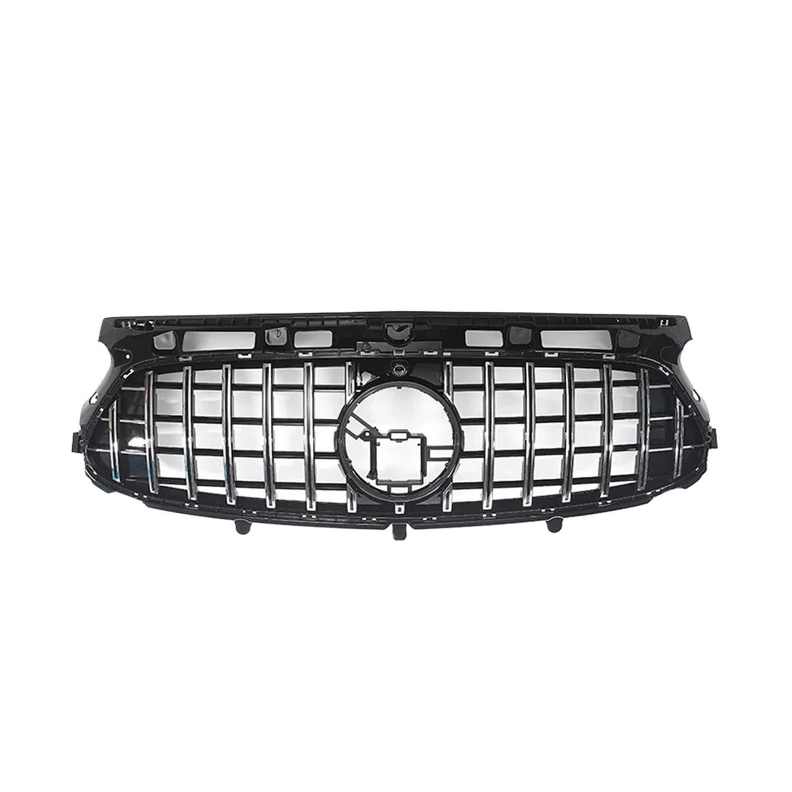 Glänzend schwarzer Frontgrill im GTR-Stil, kompatibel mit Mercedes-Benz GLA-Klasse H247 GLA35 GLA45 AMG 2020–2023, Front-Renngitter(G-Chrome Silver) von FWNERGUL