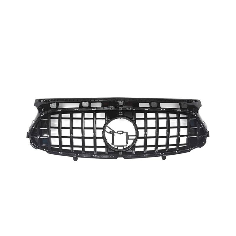 Glänzend schwarzer Frontgrill im GTR-Stil, kompatibel mit Mercedes-Benz GLA-Klasse H247 GLA35 GLA45 AMG 2020–2023, Front-Renngitter(G-Glossy Black) von FWNERGUL