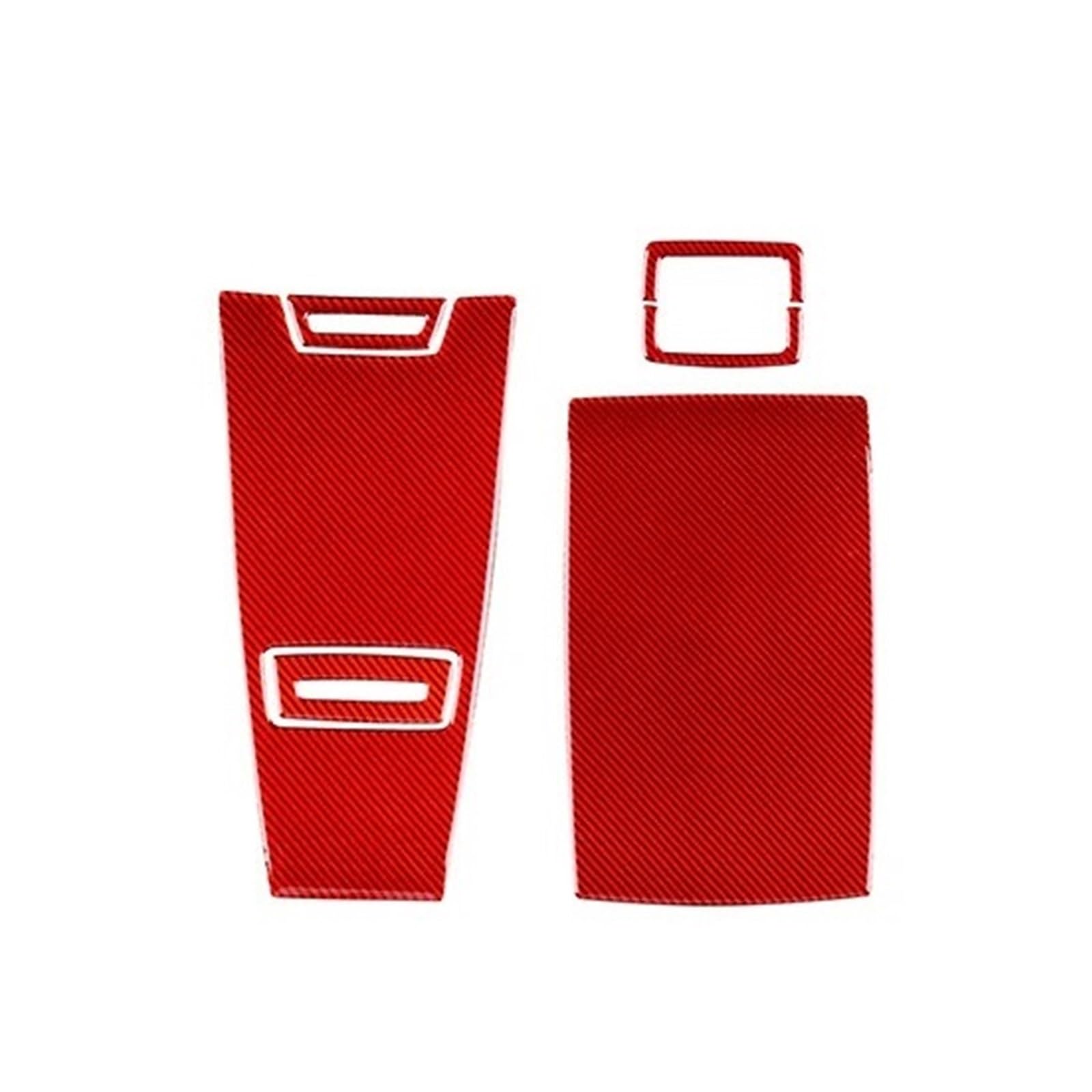 Kompatibel for BMW -Z4 E85 E86 2003-2008 Auto-Abdeckung for Aufbewahrungsbox in der hinteren Mittelkonsole, Aufkleber aus echter weicher Kohlefaser, Innenverkleidung(Red A) von FWNERGUL