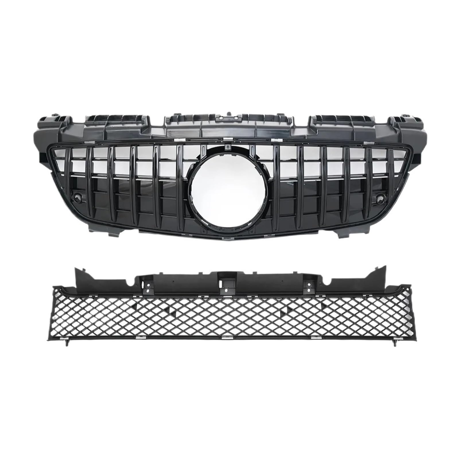 Kompatibel for Mercedes-Benz -SLK R172 2011-2015 Sport Kühlergrill Racing Grill Zubehör Facelift Haube Mesh Grid(Black and White) von FWNERGUL