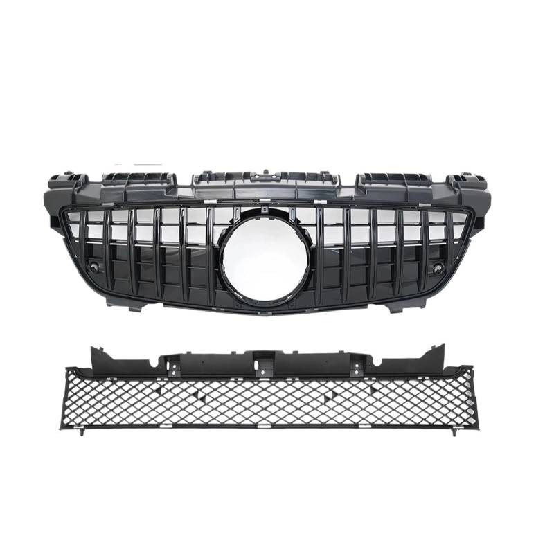 Kompatibel for Mercedes-Benz SLKR 172 2011–2015, for Diamond GT Style, Frontgrill, Stoßstangengrill, mittleres Gitternetz, Tuning-Teil(Black and White) von FWNERGUL