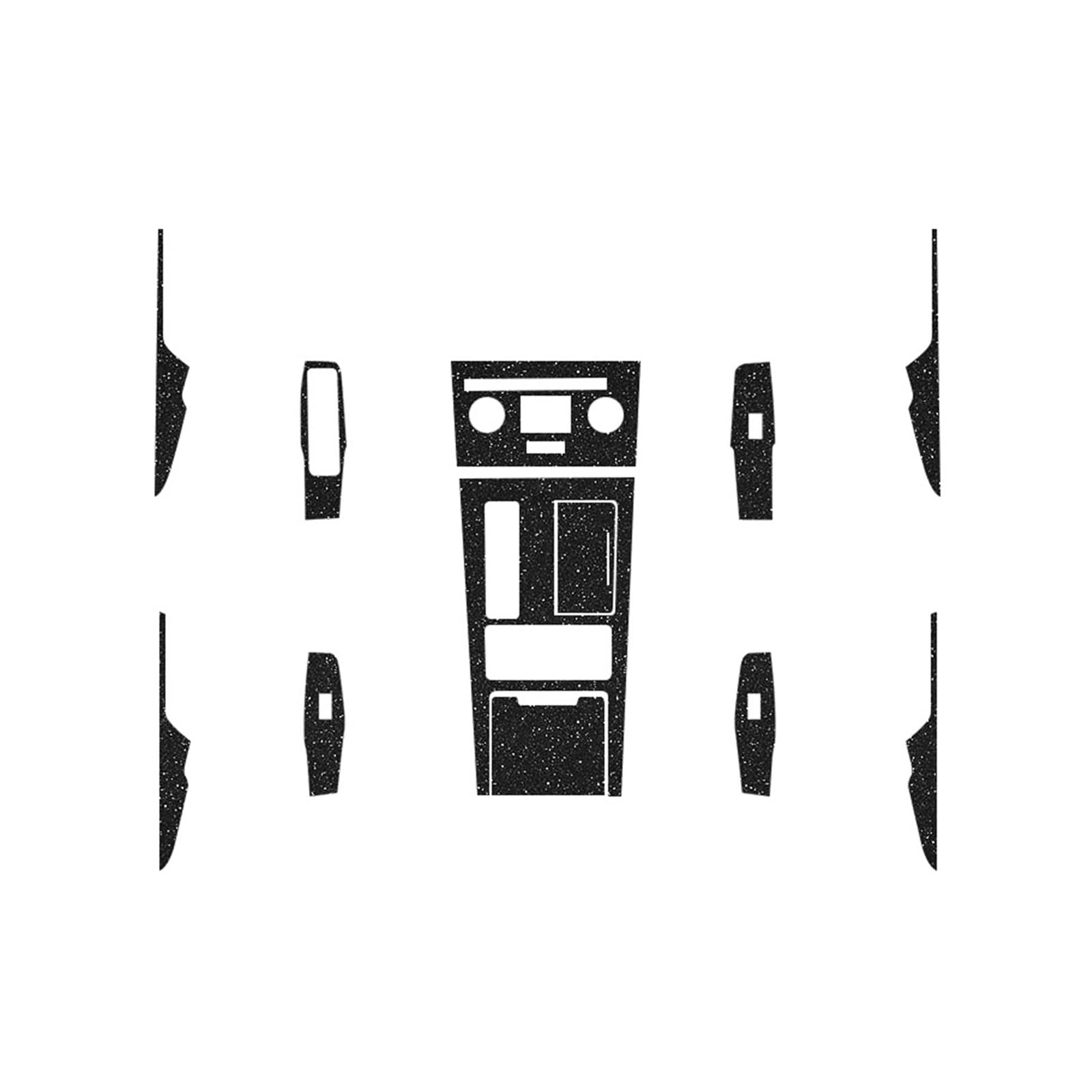 Kompatibel mit Chery -EXEED LX 2019-2025 Auto-Innenaufkleber, Hebefensterverkleidung, Aufkleber, Getriebe, innerer Türgriff, Schutzfolie(Flash Point Black) von FWNERGUL