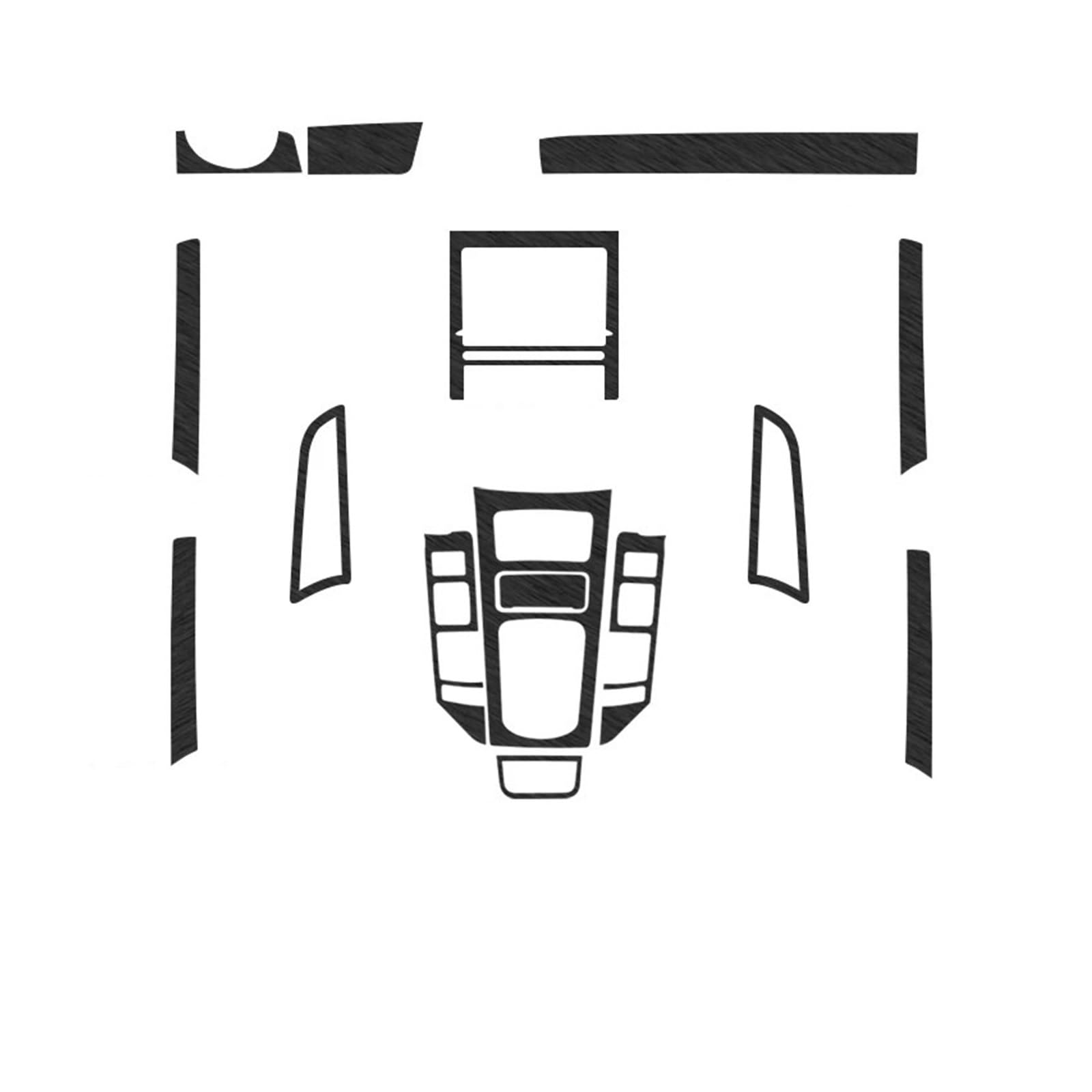 Kompatibel mit Porsche -Cayenne 92A 2011-2016 Auto-Innenaufkleber, Hebefensterverkleidung, Aufkleber, Getriebeschutzfolie, Zubehör(Black) von FWNERGUL