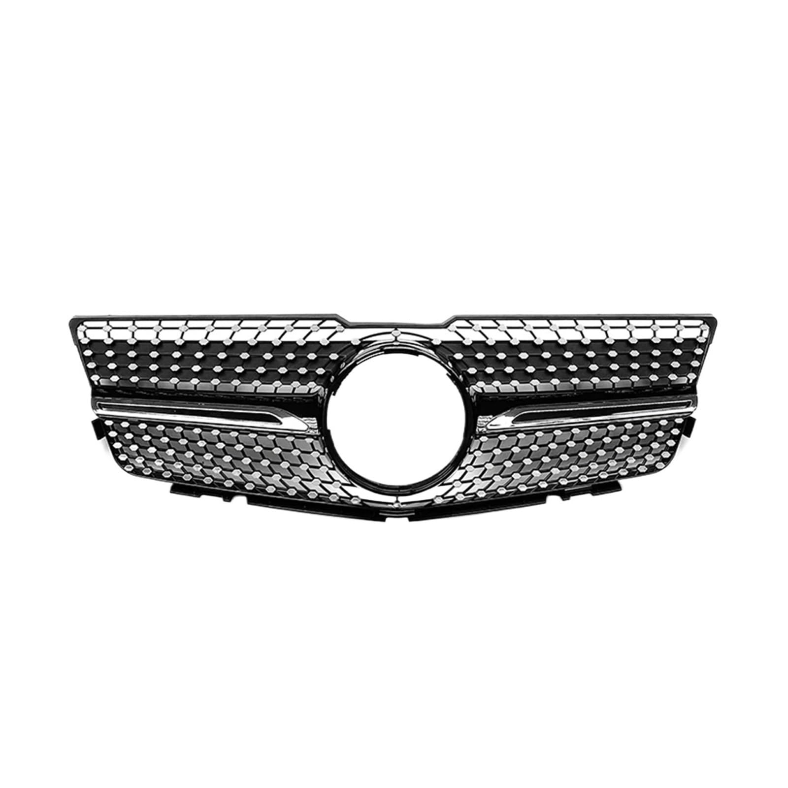 Kühlergrill kompatibel mit Mercedes-Benz GLK-Klasse X204 2008–2012 GLK220 GLK250 GLK280 GLK300 GLK350 GLK400, oberes Stoßstangenhaubennetz(Black and White) von FWNERGUL