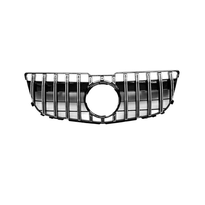 Schwarzer Kühlergrill for die vordere Stoßstange im GTR-Stil mit Netz, kompatibel mit Mercedes-Benz GLK X204 GLK250 GLK300 GLK350 13–15(GTR Silver) von FWNERGUL