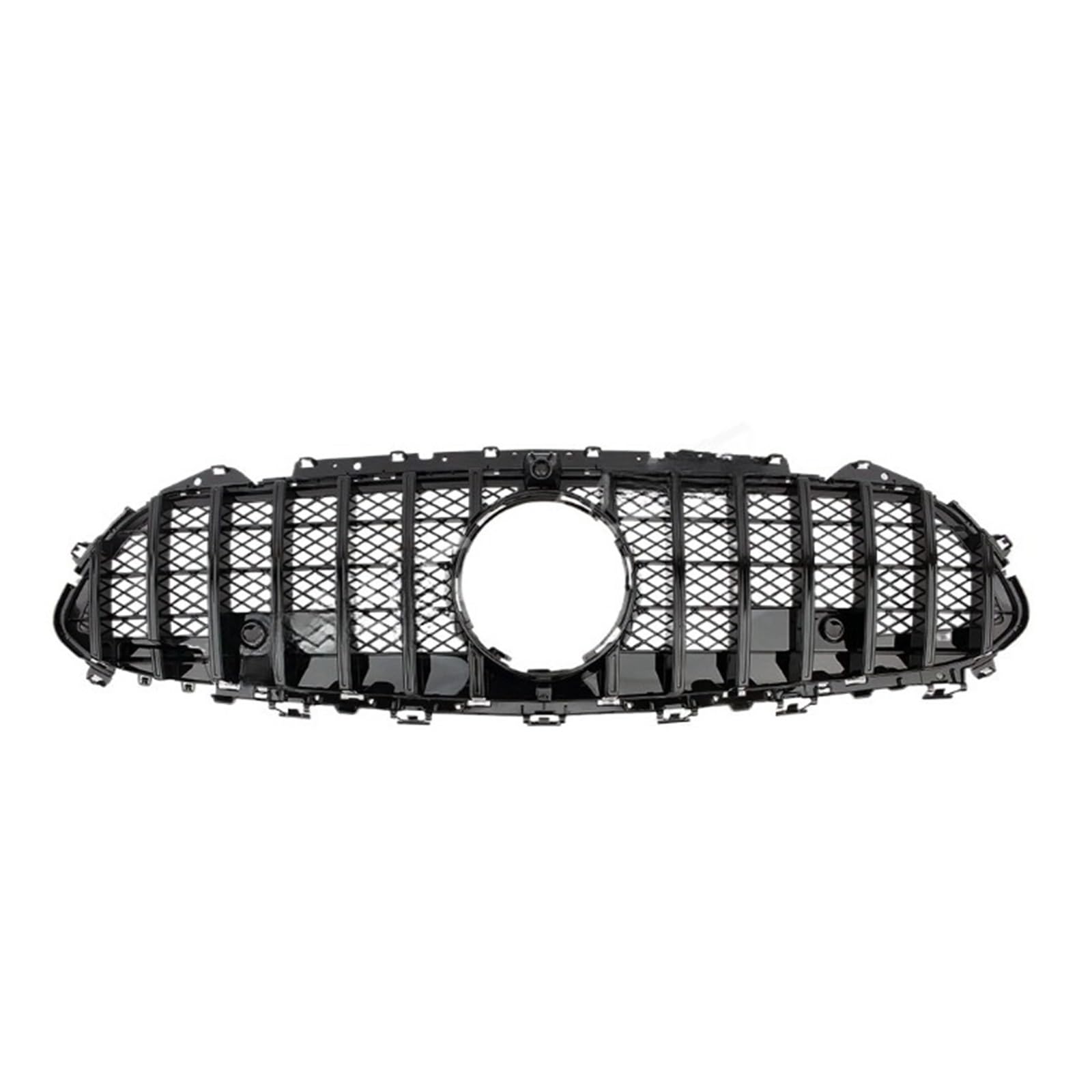 Vorne Racing Billet Stoßstangengrill Oberes Facelift-Grill kompatibel for Mercedes-Benz W257 C257 CLS-Klasse 2019–2021 Schwarz Silber(Black and White) von FWNERGUL