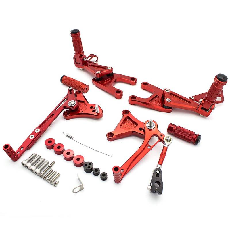 Motorrad Rearsets CNC verstellbare hintere Fußrasten Fußstütze hinten Set für Benelli TNT 125 135 TNT125 TNT135 BJ125 2016-2021 von FXCNC